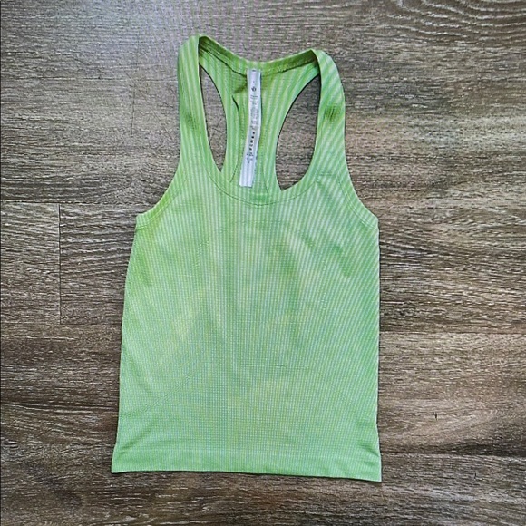 Green Ribbed Tank Top - Picture 1 of 2